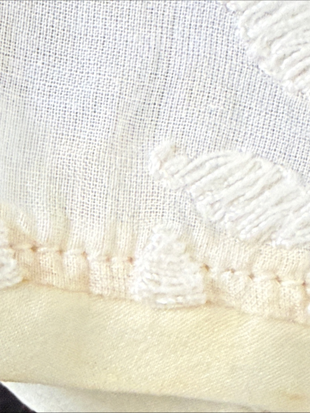 Ruehl No. 925 white embroidered mini skirt lined - Picture 6 of 14